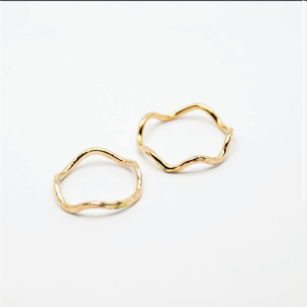 Wavy Gold Rings